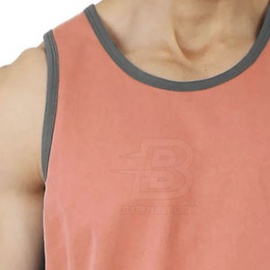 Camiseta sin Mangas para Hombre, Informal, de Algodón/Poliéster, de Secado Rápido y Transpirable, con Diseño de Color Personalizado, Precio Bajo al por Mayor, Ropa Deportiva - Product Image 3