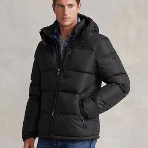 Coupe-vent personnalisé ODM isotherme Parka tendance en nylon pour hommes avec capuche chaude Veste rembourrée pour l'extérieur - Product Image 2