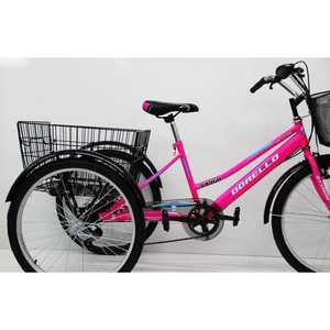 Vélo de route Dorello Pink 2960 électrique, 18 vitesses, capacité de charge de 100 kg, cadre en aluminium, roues de 16 pouces, amortissement complet, grand panier - Product Image 4