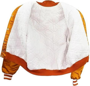 แจ็กเก็ตผ้าซาตินสำหรับผู้ชายผ้าโพลีเอสเตอร์100% ปรับแต่งโลโก้ได้ตามต้องการ - Product Image 3