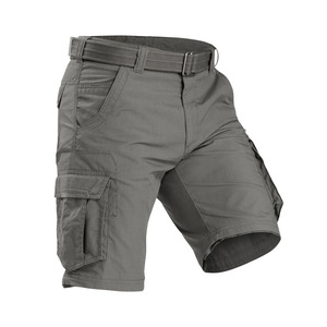 6 bolsillo de gran tamaño de algodón suelto recto ligeramente elástico de alta calidad corto, pantalones cortos de los hombres para los hombres - Product Image 3
