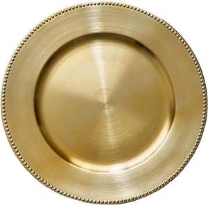 Plato de Presentación Metálico Personalizado, Excelente Opción de Vajilla Metálica Resistente para el Hogar y Bodas, Platos Redondos Plateados - Product Image 3