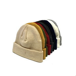 Venta al por mayor de alta calidad 100% algodón gorro de invierno sólido suave cálido con logotipo personalizable diseño gorro - Product Image 2