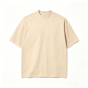 T-shirt Boxy Personnalisé en Coton Lourd Uni 100% avec Épaules Tombantes, T-shirts Oversize pour Hommes, T-shirt Oversize Vierge de Grammage Élevé - Product Image 3