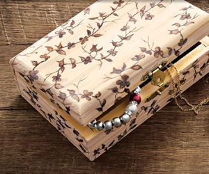 BOIS NATUREL Boîte à épices de table en bois imprimé de qualité supérieure avec compartiments séparés pour épices et - Product Image 5