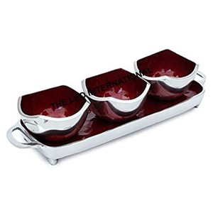 Multiple Color Heart Shape Design <b>Decorative</b> Bowl Set of 6 Aluminum Metal Table Ware Home <b>Kitchen</b> <b>Accessories</b> Stylish Bowl - Product Image 5