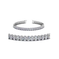 Venta Directa de Fábrica al por Mayor de Pulseras de Diamantes con Cuentas de Oro Amarillo Natural Certificado de Lujo para Compromiso, India