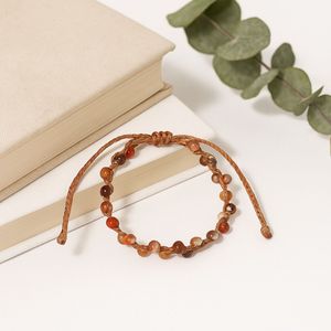 La mejor pulsera de Verbena hecha a mano en cordón ajustable de Color melocotón suave con cuentas estilo de joyería de alto grado para regalo y ropa de moda - Product Image 5