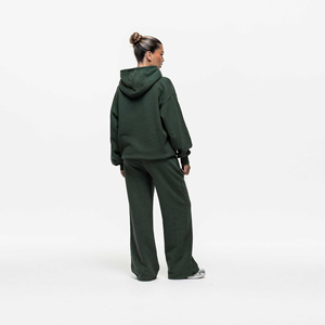 ชุดวอร์ม2ชิ้นสีเขียวโอเวอร์ไซส์สำหรับผู้หญิงชุดฝึกวิ่งและออกกำลังกายเล่นยิมแบบกำหนดเอง - Product Image 2