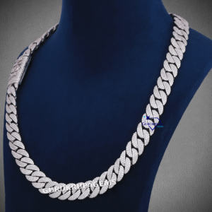 Conception personnalisée spéciale de haute qualité en or blanc 14KT, chaîne de diamants cultivés en laboratoire, certifiée VVS Clarté IGI - Product Image 3