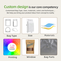 Sac en papier kraft transparent avec fenêtre, résistant aux perforations et adapté aux aliments, idéal pour la présentation de confiseries élégantes et d'articles de spécialité