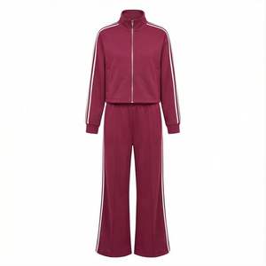 Vêtements de sport pour femmes de haute qualité, vente en gros, survêtements de course en polyester, cordon de serrage, survêtement d'hiver, bandes de football, survêtement imprimé - Product Image 1