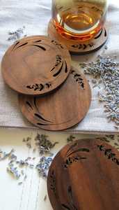 Ensemble de sous-verres en bambou personnalisés pour les promotions, tapis en bois carrés et ronds avec logo pour tasses, boissons, tasses et décoration - Product Image 3