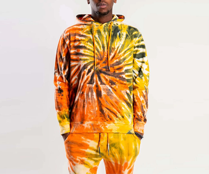 Ensemble de survêtement décontracté unisexe de haute qualité pour l'été, respirant, à séchage rapide, taille plus, design tie-dye - Product Image 2