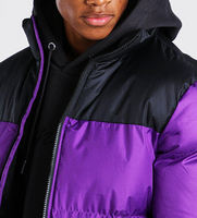 Veste en duvet à capuche surdimensionnée baggy matelassée légère personnalisée en gros pour hommes et femmes