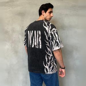 เสื้อยืดผู้ชายทรงโอเวอร์ไซส์ สไตล์สตรีทแฟชั่น วินเทจ เรโทร พิมพ์ลาย แอซิดวอช ผ้าฝ้าย ยอดนิยมขายดีรุ่นใหม่ - Product Image 2