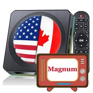 H Best Stable Magnum Android TV Box USA UK Canada IP tv M3u 4K ARM ROM 4G Reseller Panel Free Test Set-top Box