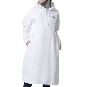 Vestido tipo sudadera con capucha de manga larga, estilo islámico musulmán, bordado, 100% algodón, talla grande, para invierno, con bolsillos, venta al por mayor. - Product Image 1