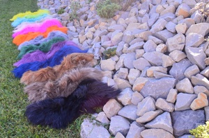 Nhuộm thảm da cừu Iceland. Da cừu len dài tuyệt vời. Da cừu da. Thảm da cừu. Thảm, trang trí nhà - Product Image 6