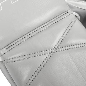 Gants de boxe en cuir de vache véritable, personnalisés, neufs, gris, à lacets, pour le kick-boxing, le Muay Thai, équipement de combat, 12 oz, arts martiaux, sport - Product Image 4