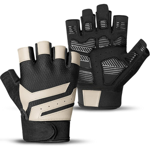 Gants de gymnastique noirs personnalisés hommes femmes gants d'haltérophilie sans doigts avec poignée rembourré soutien du poignet gants de fitness d'entraînement - Product Image 3