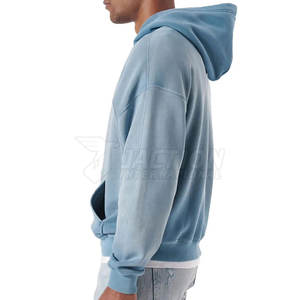 Top Design hommes basiques lavage à l'acide sweats à capuche avec Logo personnalisé 2025 dernière conception hommes nouveauté sweat à capuche - Product Image 2