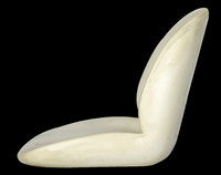Chaise de salle à manger empilable KANYON de style européen moderne, semi-finie, en mousse de polyuréthane moulée, dossier portable, écologique