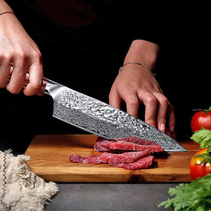 มีดเชฟเหล็กดามัสกัสญี่ปุ่นแบบมืออาชีพใบมีดคม - Product Image 3