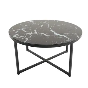 <b>Marble</b> Top Coffee <b>Table</b> Console Centre Living Room Gold Coated Round Small <b>Table</b> Simple Mini Tea <b>Table</b> Elegant for Home Decor - Product Image 3