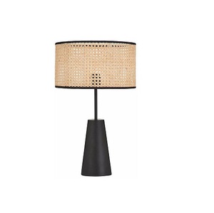 Lámpara de mesa de ratán personalizada, diseño de pantalla de escritorio, decorativa, iluminación con diseño creativo tejido - Product Image 6