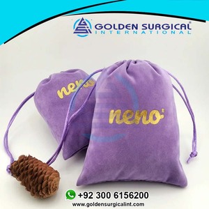 Sacs-cadeaux en velours violet 5x7cm 7x9cm 9x12cm Lot de 50 pochettes à cordon pour bijoux - Product Image 5