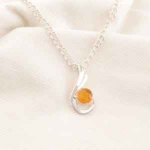 Citrine Gemstone Fashion Silver Pendant 925 Sterling Silver Necklace Unique Jewelry IGI Certified November Birthstone <b>Gift</b> for - Product Image 2