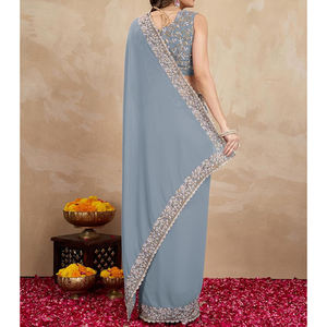 Saris ligeros y elegantes para mujer con diseño suave único Temporada de fiestas de invierno Bajo MOQ Tarifa al por mayor Fabricado profesional - Product Image 5