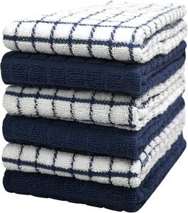 Premium Striped Weave Printed 100% Cotton Terry Dishcloth Towels Good Quality Woventowels for <b>Kitchen</b> Golf Set Dropshipping - Product Image 2