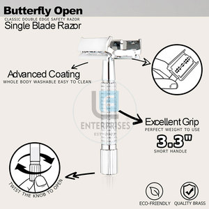 Rasoirs de sécurité en acier inoxydable de haute qualité et durables - Lame unique réutilisable pour hommes - Product Image 3