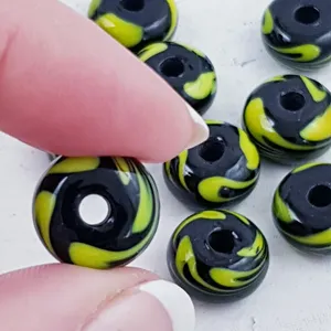 <b>Lampwork</b> <b>Crystal</b> & <b>Glass</b> <b>Beads</b> with Faceted Doughnut Round Flower Design for Jewelry Making & DIY Decorative Accessories - Product Image 3