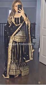 Nouvelle arrivée Evergreen Designer Outfit Heavy Faux Georgette Kurti Pant & Dupatta With Heavy Embroidery World Wide Exportateur - Product Image 6