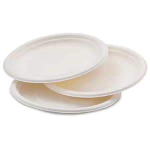 Platos redondos de bagazo biodegradables de 9 ", vajilla con logotipo personalizado directo de fábrica, platos desechables impermeables a prueba de aceite hechos en Vietnam - Product Image 6