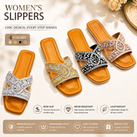 Nouvelles sandales plates tissées pour femmes, style décontracté d'été, tongs de plage confortables et légères en TPR, personnalisation OEM ODM, vente en gros