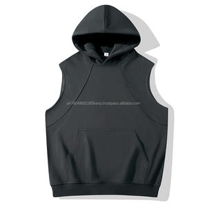 Sudadera con Estampado Personalizado, 500gsm, Camisetas sin Mangas para Fisicoculturismo, Corte Muscular, Camiseta sin Mangas para Gimnasio, Sudadera con Capucha Personalizable - Product Image 2