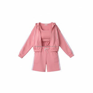 Ensemble de sport côtelé sans couture 3 pièces pour femme, avec logo personnalisé, tenue de yoga asymétrique à une épaule, vente en gros - Product Image 4