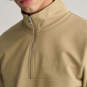 2025 Sweat <b>Shirts</b> Custom Logo Quarter Zip <b>Shirts</b> Cotton <b>Fleece</b> Plain Fashion Winter Tops Quarter zip Sweatshirts For Men's OEM - Product Image 3