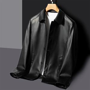 Chaquetas universitarias Letterman de alta calidad, cuerpo de lana, Mangas de cuero genuino, ropa de invierno, chaqueta elegante y elegante para hombre - Product Image 3