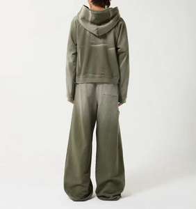 Conjuntos de Dos Piezas de Sudaderas con Capucha hasta la Rodilla, Bordado Personalizado con Logotipo, Nueva Moda 2025, Alta Calidad, Otoño Invierno, Estilo Casual Lavado al Ácido - Product Image 6