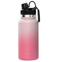 Prêt à expédier 32oz bouteille de sport en acier inoxydable logo personnalisé avec paille