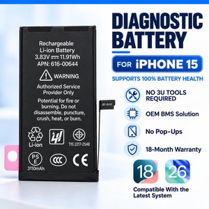 แบตเตอรี่โทรศัพท์มือถือสำหรับ iPhone 5 6s 6 7 8 Plus X XR XS 11 12 13 14 15 16 17 18 Pro Max อะไหล่แท้ OEM ขายส่ง ซ่อมแซม - Product Image 1