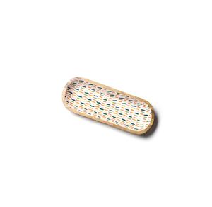 Bols de pâte imprimés en bois domestique Bol à fruits décoratif Bol à mélanger haut avec longue pièce avec motif imprimé jaune - Product Image 5