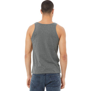 Hombres Unisex 50% Poly 25% Airlume peinado y algodón hilado en anillo Camisetas sin mangas relajadas Bella Canvas Hombres Scoop-Neck Jersey Tank Top - Product Image 3