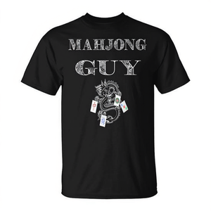 T-shirt promotionnel Mahjong Guy Ma Jiang, jeu chinois, ensemble de tuiles Mah Jongg, cartes - Product Image 2