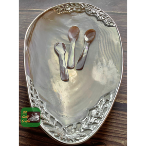 ÉLÉGANT OCEAN SHELL PLAQUE AVEC DÉTAILS EN LAITON POUR UNE DÉCORATION DE LUXE OU UN PLATEAU D'AFFICHAGE DE FÊTE FABRIQUÉ AU VIETNAM - Product Image 2